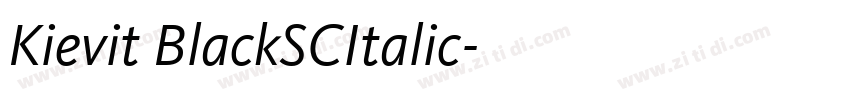 Kievit BlackSCItalic字体转换